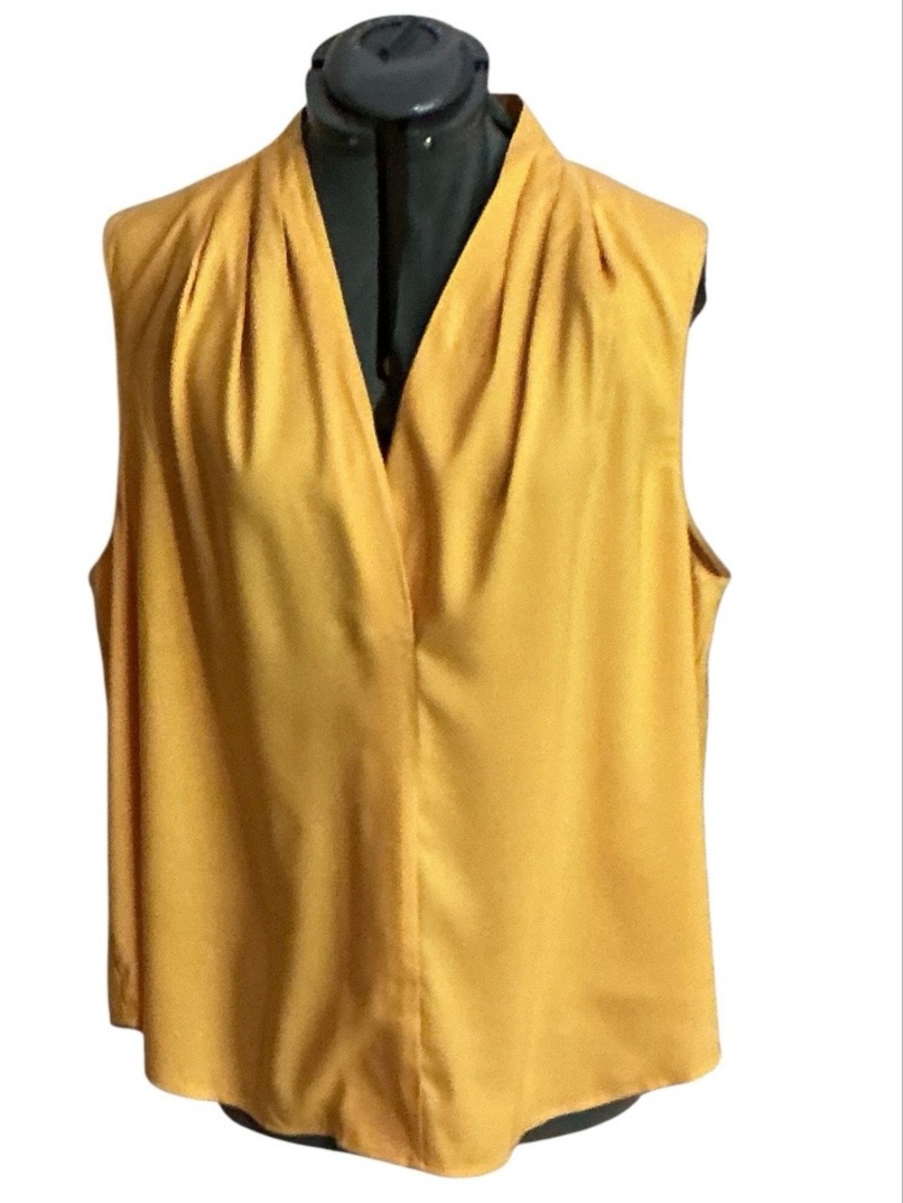 Chico's NWOT Yellow Mustard Draped V-Neck Sleeveless Blouse